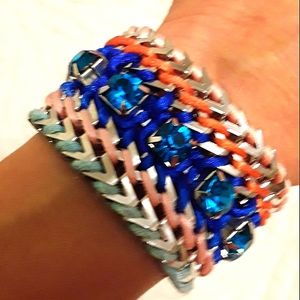 BCBGENERATION MULTI COLORED BAND BRACELET